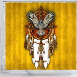 Golden Owl Dreamcatcher Shower Curtain