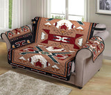 Orange Geometric Native American Chair Sofa Protector - Powwow Store