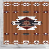 Brown Pattern  Shower Curtain