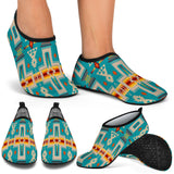 GB-NAT00062-05 Turquoise Tribe Design Native American Aqua Shoes
