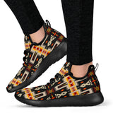 GB-NAT00062-01 Black Tribe Design Native American Mesh Knit Sneakers