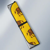 Yellow Bison Pattern Native American Auto Sun Shades no link - Powwow Store