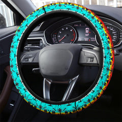 GB-NAT00631 Pattern Blue Native Steering Wheel Cover