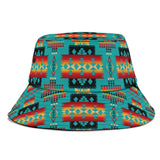 Powwow Store gb nat00046 01 blue native tribes pattern bucket hat