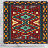 United Tribes Pattern Native American Shower Curtain