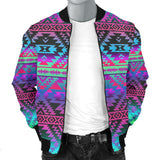 Powwow Storegb nat00701 pattern color native mens bomber jacket