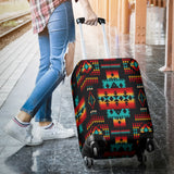 Powwow Store gb nat00046 02 black native tribes pattern native american luggage covers