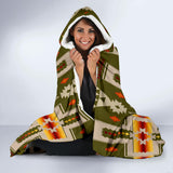 Powwow Store gb nat00062 12 green design native hooded blanket