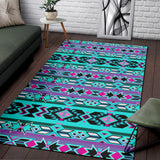 Powwow Storegb nat00645 pattern blue stripe native area rug