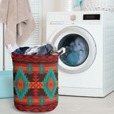 Powwow Store gb nat00611 red geometric pattern laundry basket