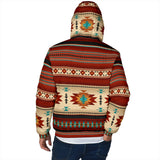 Powwow Storegb nat00559 02 red pattern mens padded hooded jacket