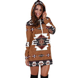 Native Temple Symbol Native American Hoodie Dress