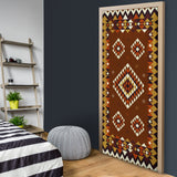 GB-NAT00415-02 Ethnic Geometric Brown Pattern Door Sock