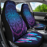 GB-NAT00030 Galaxy Purple Dreamcatcher Native American Design Car Seat Covers