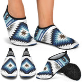 GB-NAT00528 Blue Colors Tribal Pattern Native Aqua Shoes