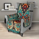 Tribe Blue Pattern Native American 23" Chair Sofa Protector