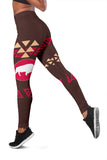 Brown Bison Native American Women's Leggings - ProudThunderbird