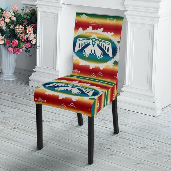 Native Chair Covers Thunderbird Rainbow Native American Dining Chair Slip Cover – Powwow Store
