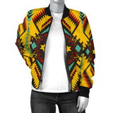 GB-NAT00413 Abstract Geometric Ornament Women's Bomber Jacket