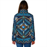 Powwow Storegb nat00083 naumaddic arts blue womens padded jacket