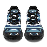 GB-NAT00528 Blue Colors Pattern  Chunky Sneakers