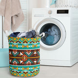 Powwow Store gb nat00579 seamless colorful laundry basket