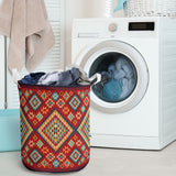 Powwow Store gb nat00371 geometric red green pattern laundry basket