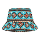 GB-NAT00319 Tribal Line Shapes Ethnic Pattern Bucket Hat