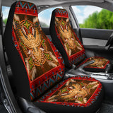 CSA-0009 Red Thunderbird Mandala Car Seat Cover