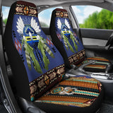 Powwow Store csa 0005 blue mandala native car seat cover