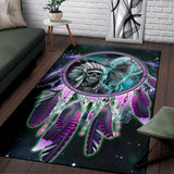 GB-NAT00356 Skull Chief Dream Catcher Area Rug