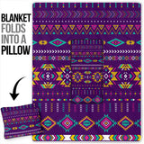 GB-NAT00549-02 Light Purple  Pillow Blanket