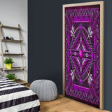 GB-NAT00023-05 Naumaddic Arts Purple Native American Door Sock