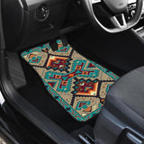 Tribe Blue Pattern Native American Front Car Mats (Set Of 2)