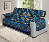 Mandala Blue Native American 78" Oversized Sofa Protector - Powwow Store