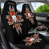 Native Bison Skull Native American Car Seat Covers