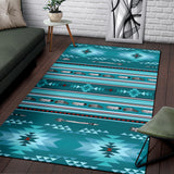 Powwow Store gb nat00602 blue light pattern area rug