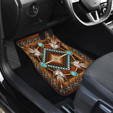 Powwow Store mandala brownl native american front car mats set of 2