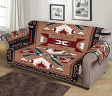 Orange Geometric Native American 70 Chair Sofa Protector - Powwow Store