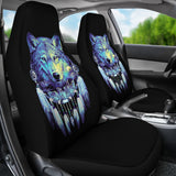 Powwow Storegb nat00117 wolf feathers dream catcher car seat covers