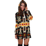 Powwow Store gb nat00062 01 black tribe design native american hoodie dress