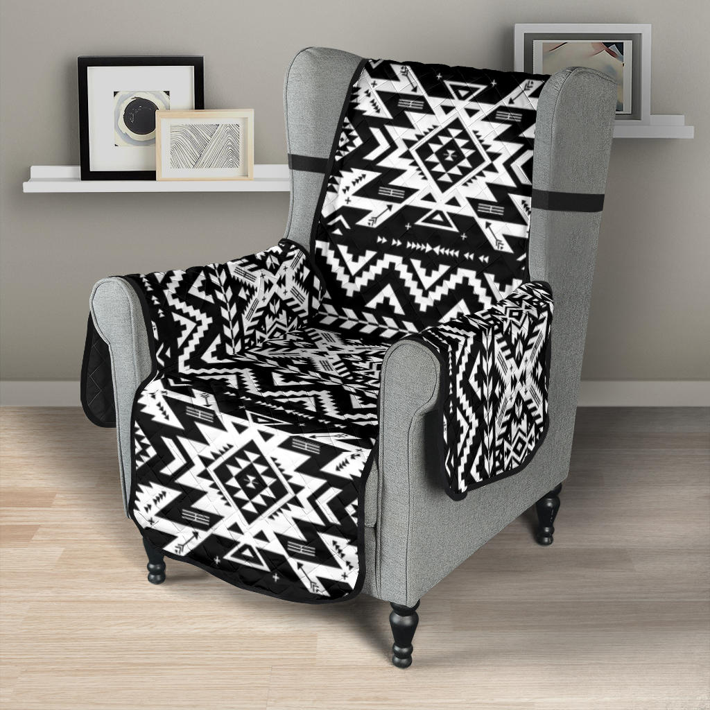 GB-NAT00441 Black Pattern Native 23" Chair Sofa Protector - Powwow Store
