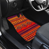 Powwow Store gb nat00576pattern color orange front and back car mats set of 4