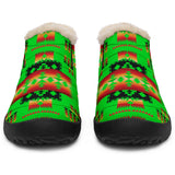 Neon Green Native Tribes Pattern Native American Winter Sneakers