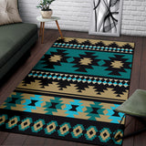 Powwow Store gb nat00509 green ethnic aztec pattern area rug