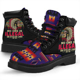 GB-NAT00046-11 Purple Tribe Pattern Native American All-Season Boots