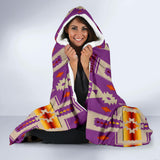 GB-NAT00062-07 Light Purple Design Native Hooded Blanket