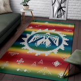 Thunderbird Rainbow Native American Design Area Rug - Powwow Store