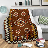 Powwow Store gb nat00415 02 ethnic geometric brown pattern blanket