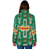 GB-NAT00062-08 Green Tribe Design Women's Padded Jacket